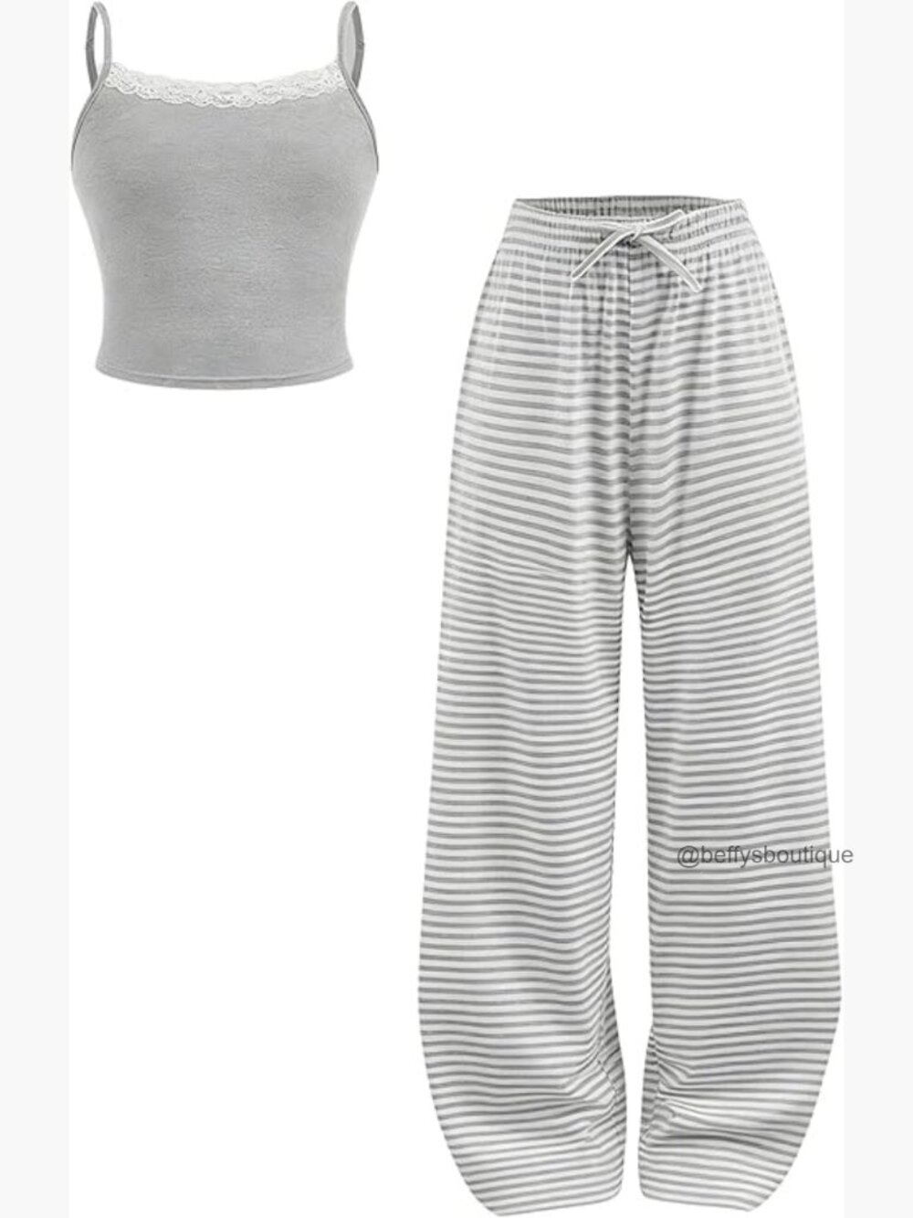 Tween Girls 2 Piece Outfit Set Crinkle Top Wide Leg Pants Summer
